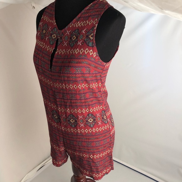 Coincidence and Chance rust multicolor short romper - Picture 2 of 8